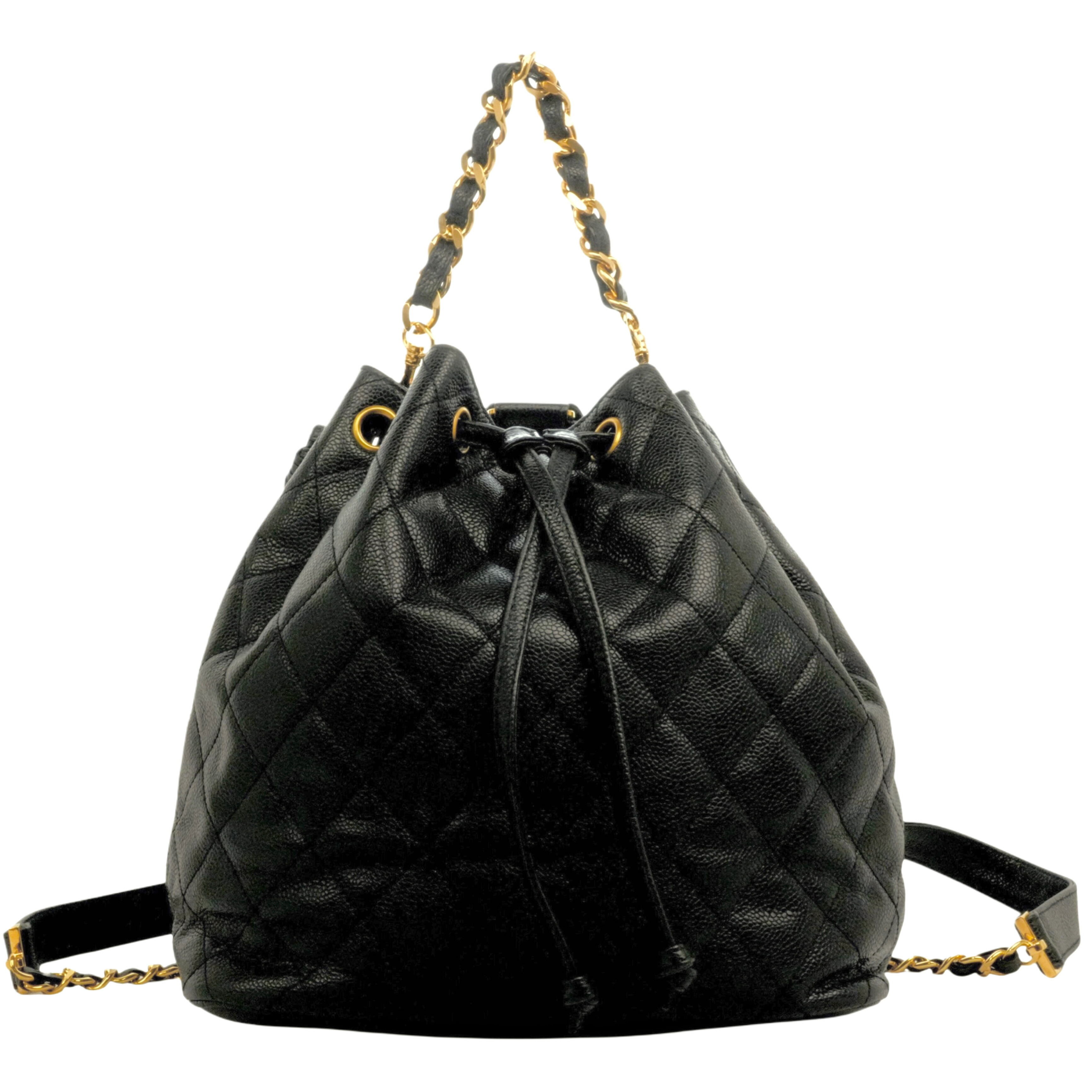 【正規品】CHANEL シャネル ロゴ 巾着 バッグ リュック サテン スエード CHANEL - 【本物保証】 シャネル CHANEL ロゴ 巾着 リュック