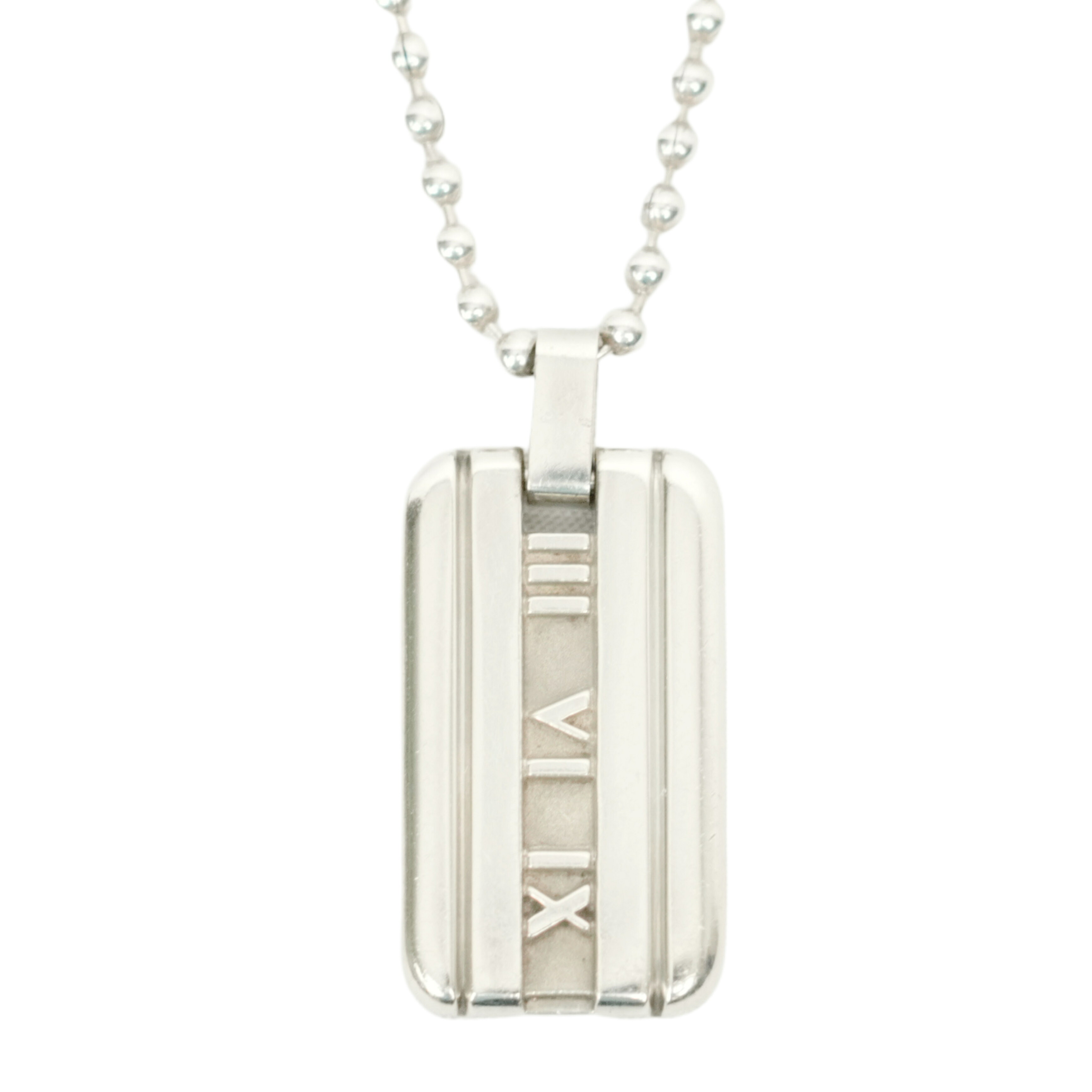 【中古・VINTAGE】TIFFANY & CO.　SV925 ティファニー アトラス プレート ネックレス シルバー Ag925(シルバー) ヴィンテージ SV925 Atlas Plate Necklace 24,090円