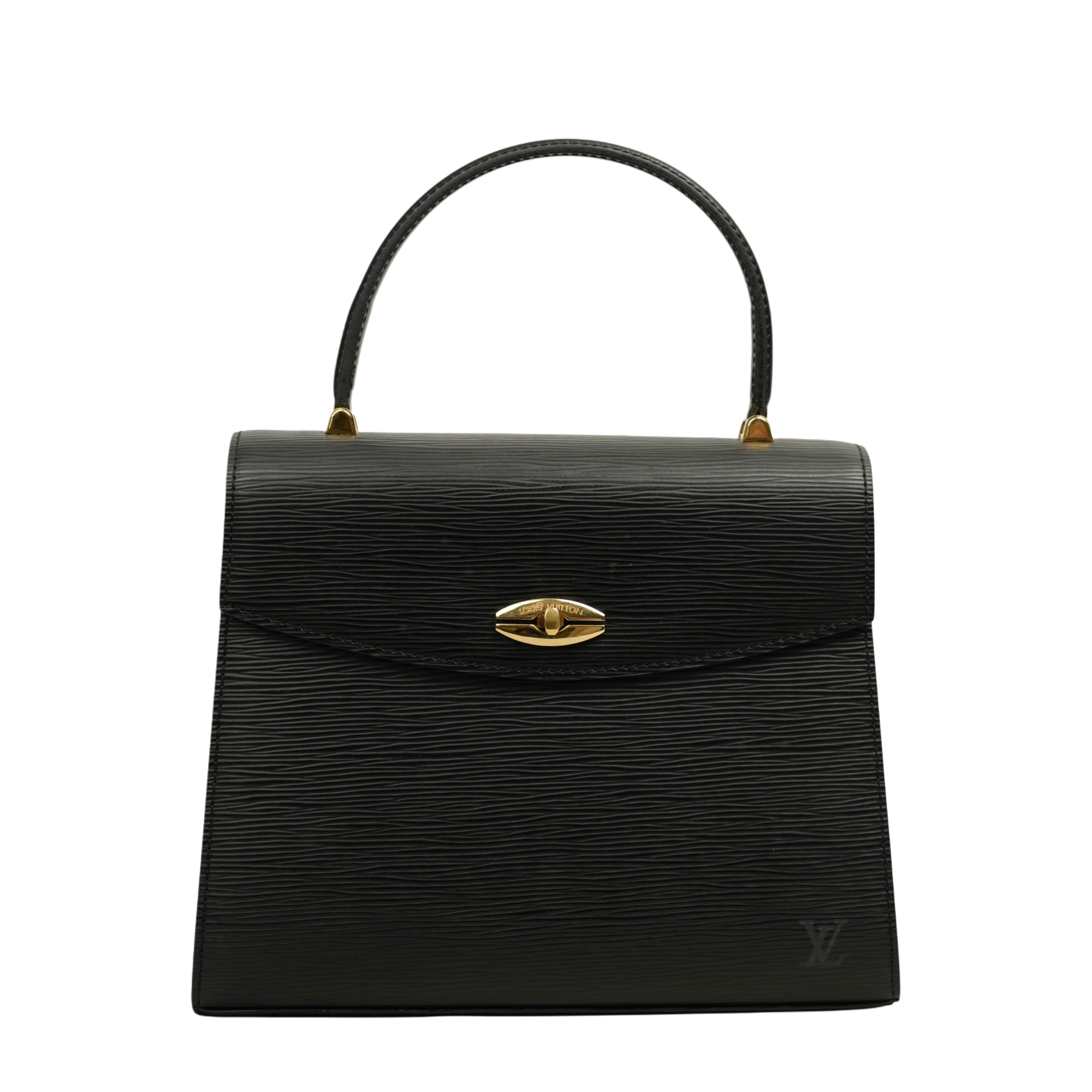 【中古・VINTAGE】LOUIS VUITTON ルイ ヴィトン エピ マルゼルブ ハンドバック M52372 ブラック ゴールド エピレザー ヴィンテージ Epi Marzelle Handbag M52372|AIME VINTAGE