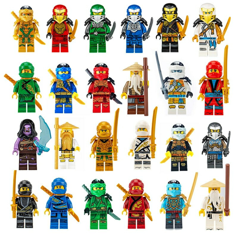 レゴブロック ニンジャゴー LEGO レゴミニフィグ 人形 忍者大乱闘シ 24体セット 互換品 送料無料知育玩具 組み立て 誕プレ ミニフィギュア画像