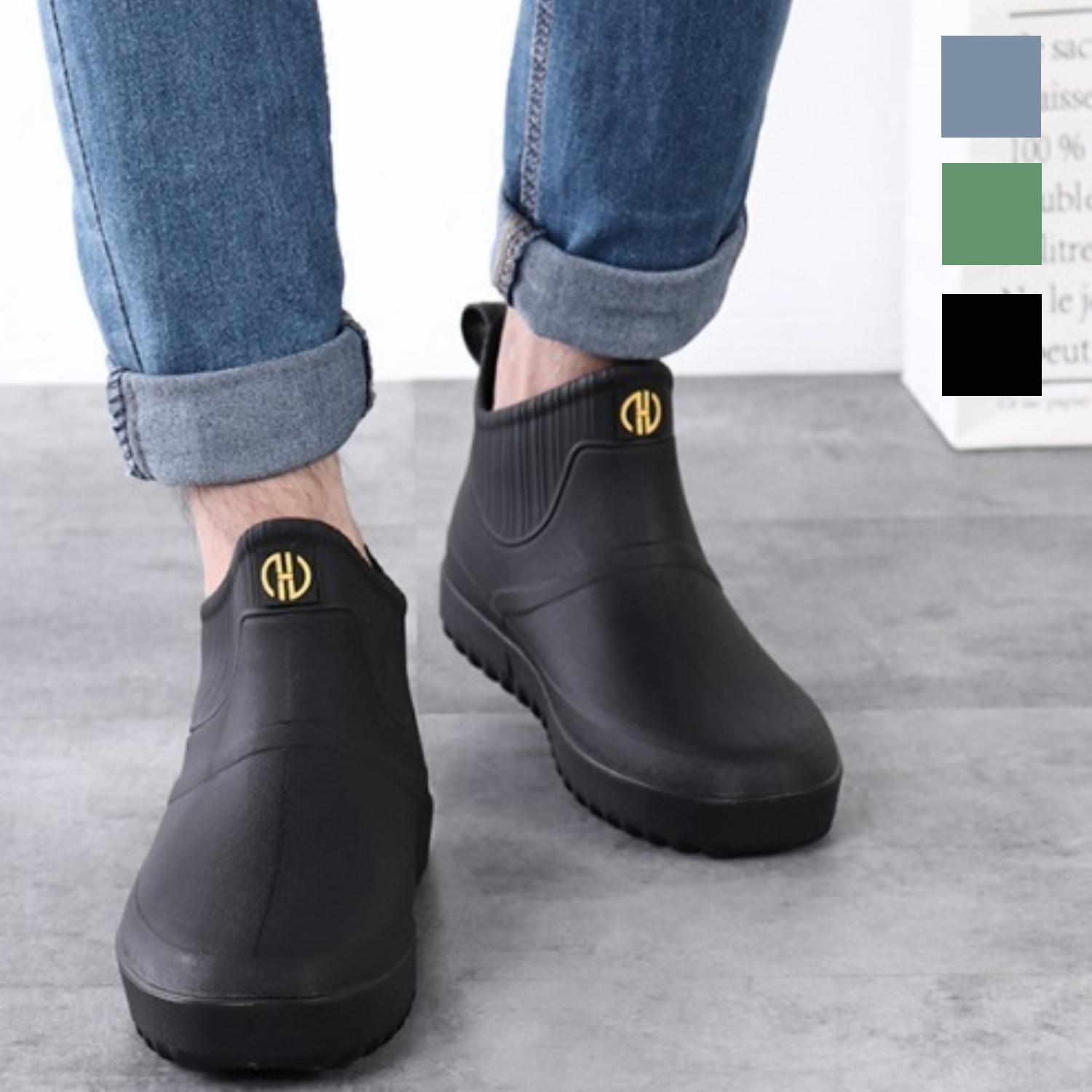 楽天市場 レインブーツ メンズ ショート 防水 おしゃれ ショートレインブーツ ラバーブーツ 雨靴 男性用 長靴 履きやすい 歩きやすい ソールの厚さ2 8cm 25 25 5 26 26 5 27 27 5 カジュアルなレインブーツ Aimoha