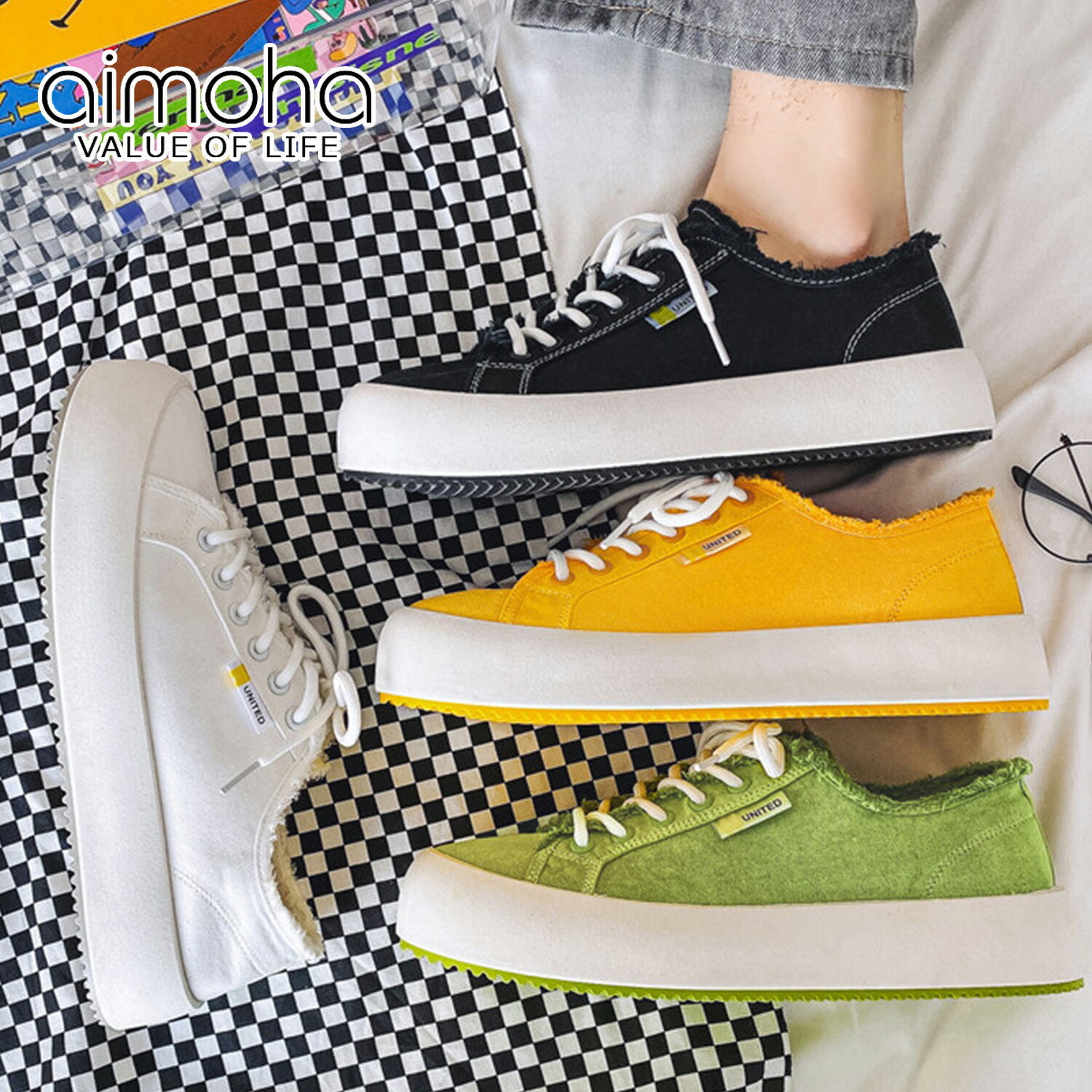 楽天市場 厚底カジュアルシューズ スニーカー 厚底 メンズ 韓国 ライク おしゃれ ローカット軽量 かっこいい おしゃれ スポーツシューズ ファッションスニーカー カラースニーカー 韓国ライクなカジュアルスニーカー Aimoha