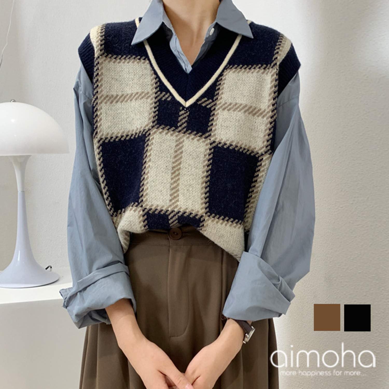 楽天市場 ベスト レディース ニットベスト 秋冬 韓国 ライク オルチャン ファッション トップス ノースリーブ 春 夏 秋 冬 ロングシーズン Vネック ロングシーズン着られるニットベスト Aimoha