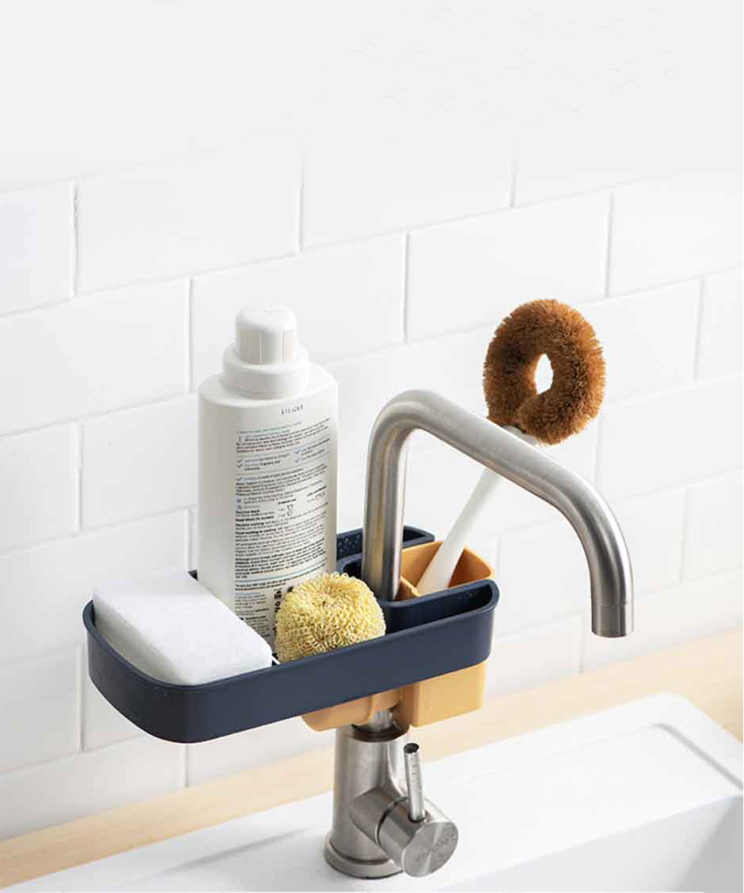 楽天市場 スポンジラック 洗剤ラック 蛇口につける スポンジホルダー 洗剤置き スポンジ 収納 シンク お風呂 キッチン収納 バスラック 横付けor中央付けをお選びいただけます Aimoha