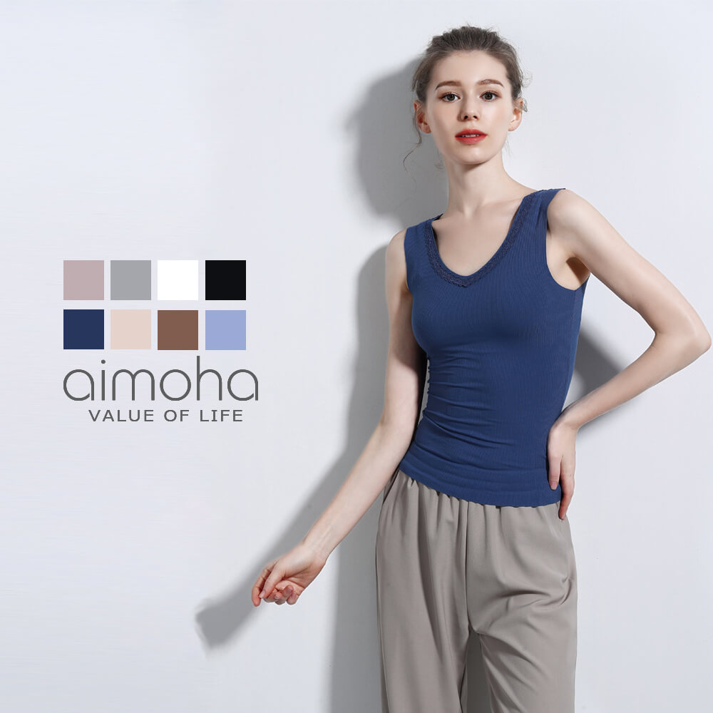 公式サイト タンクトップ シームレスインナー Cool タンクトップ Cool Always Air 薄手 ストレスフリー 伸縮性 ストレッチ 吸湿 通気 クールインナー ひんやり クール レディースインナー 涼しい 肌着 レース タンク Vネック インナー Craccs Gob Ni