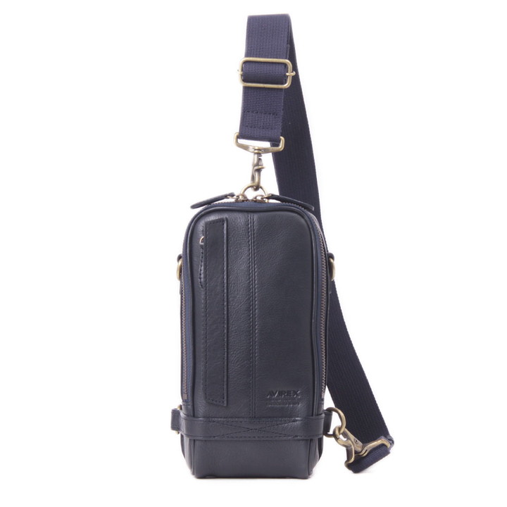 AVIREX [ AVX5610 LEATHER 2WAY SHOULDER BAG @15000] アビレックス なめし革 ツーウエイ 肩口 上半身御徒面子 ボディバッグ・ウエストポーチ-バッグ・小物・ブランド雑貨-男女兼用バッグ