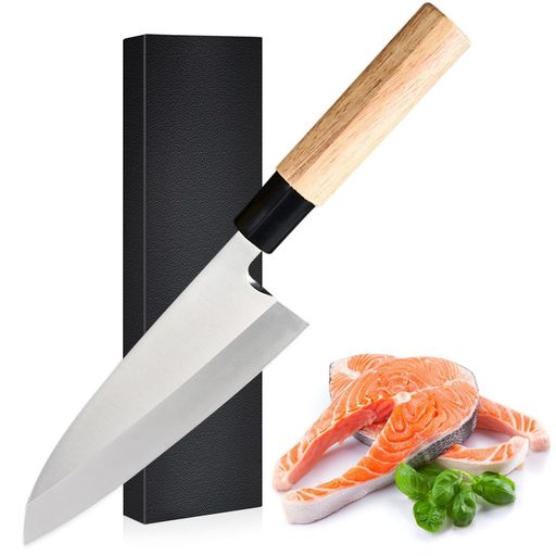 VGTENでば包丁刃渡り210mmカーボンステンレス鋼天然ハンドル魚の頭を落とし三枚おろし捌き包丁魚用包丁家庭プロ用 6,050円