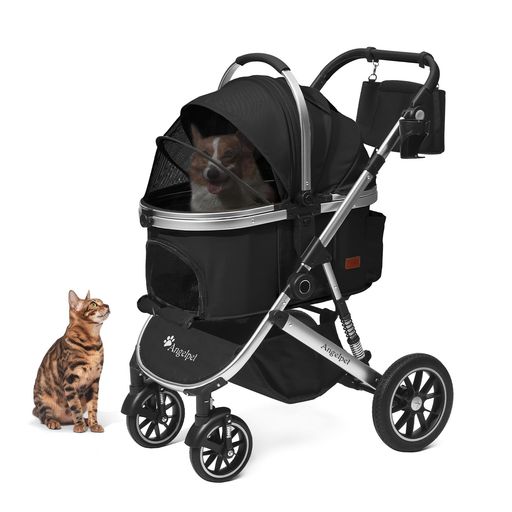 楽天市場】Angelpetペットカート分離型犬用バギーいぬ用4輪前輪