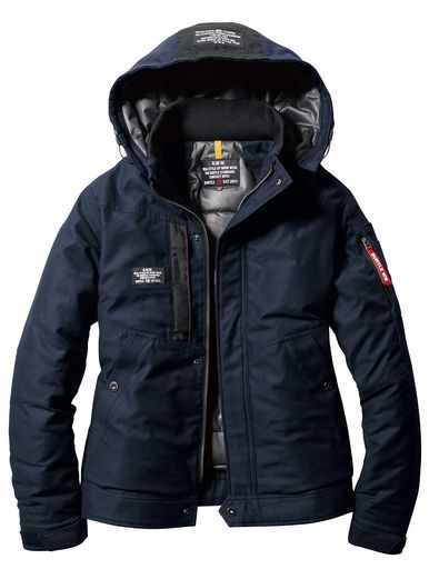 BURTLE バートル ヒータージャケット(大型フード付き)(ユニセックス) 秋冬用 ネイビー 8210 3 S|さくら組 店