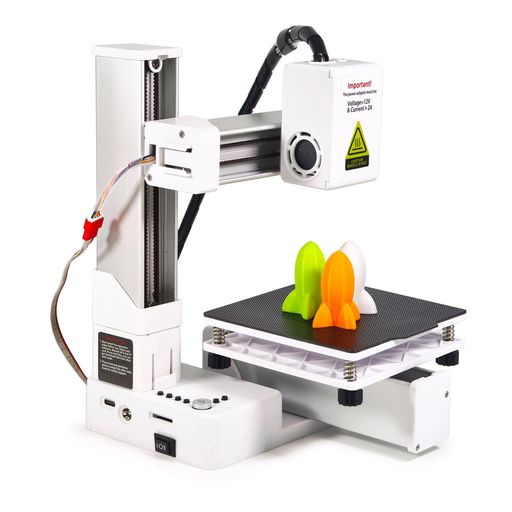 ミニ 3D プリンター、初心者向け FDM 3D プリンター、4x4x4 印刷サイズ、1.75mm TPU PLA をサポート、プラットフォーム付き小型 3D 印刷機 (米国プラグ)|さくら組 店