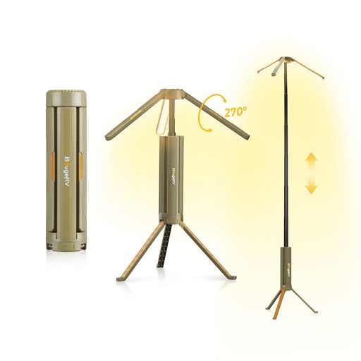 【防災認定】BougeRV ledライト キャンプランタン 三脚付き ledランタン 充電式 投光器 照明方向調節 折りたたみ可能 15600mAH大容量バッテリー内蔵 スタンド付き 自立可能 高さ調整 調光可能 2&hellip;｜さくら組　店 9,020円