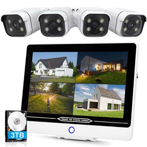 【最新500万画素】 防犯カメラ屋外 POE給電 3K 12型防犯モニター3TB Amazon.co.jp: 【最新500万画素】 防犯カメラ 屋外 POE給電 3K
