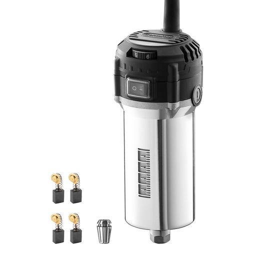 Genmitsu 710W コンパクトルーター 65mm 直径、6 可変速度パームトリマールーター、ER11 コレット & 4 カーボンブラシ付き、CNC マシン用スピンドルモーターアップグレード|さくら組 店