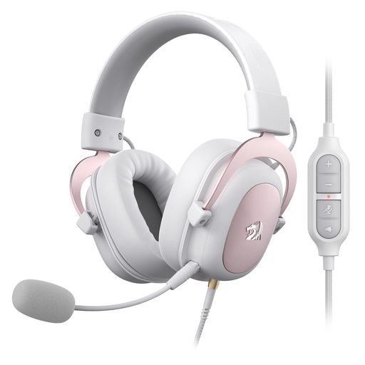 Redragon H510 Zeus ホワイト 有線ゲーミングヘッドセット - 7.1サラウンドサウンド - メモリーフォームイヤーパッド - 53MMドライバー - 取り外し可能マイク - PC、PS4/3 & Xbox One/Series｜さくら組　店