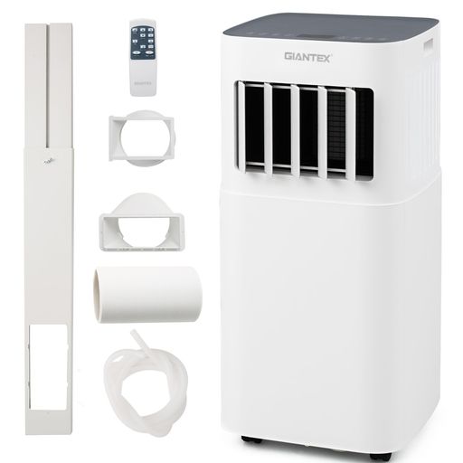 Giantex スポットクーラー 家庭用 2.0kW 除湿機能30L/日 6畳 8畳 工事不要 ノンドレン式 移動式エアコン 液晶パネル リモコン付き おやすみモード 24Hタイマー チャイルドロック ポータブルクー&hellip;｜さくら組　店