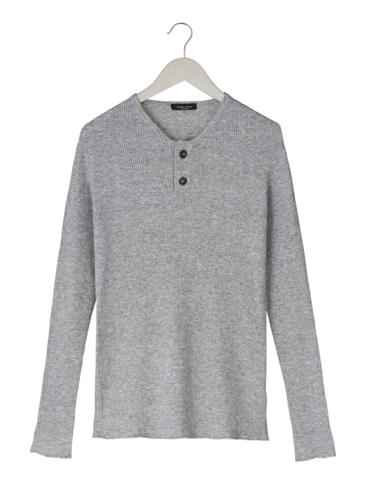ロベルトコリーナ roberto collina メンズ リブヘンリーネックニット RM46143