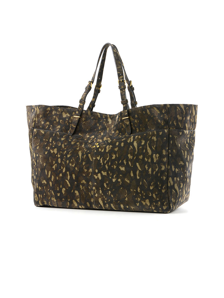 ジェロームドレフュス Jerome Dreyfuss レディース レオパードカーキトートバッグ 27MAULEO MAURICE Leopard Kaki|AIMSGALLERY