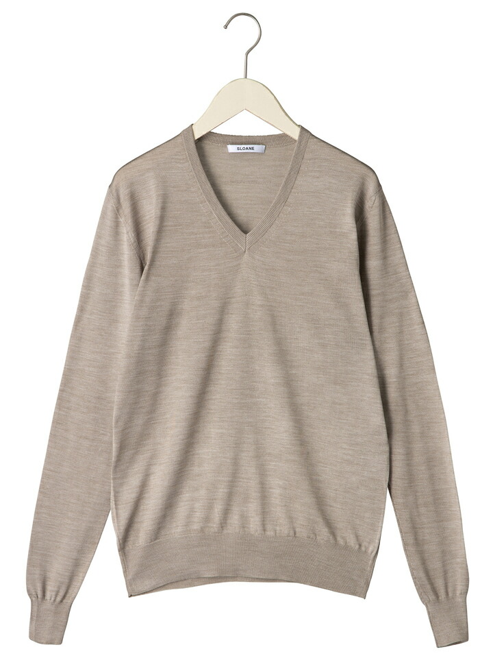 【美品✨】SLOANE 5Ｇ天竺モヘヤ　ショート丈クルーネックニット　グレー SLOANE モヘヤニット SLOANE（スローン）の「5G天竺モヘヤクルー