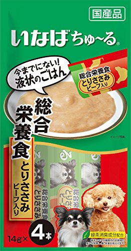 楽天市場 いなばペットフード 犬用ちゅーる 総合栄養食 とりささみ ビーフ入り 14g 4本 D 106 アイム