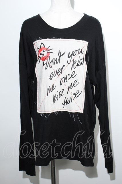 税込3980円以上購入で【送料無料】【USED】Vivienne Westwood / /キスミーキティパッチリラックスカットソーヴィヴィアンウエストウッド ビビアン46 黒 【中古】 S-24-05-29-046-to-AS-ZS|closetchild