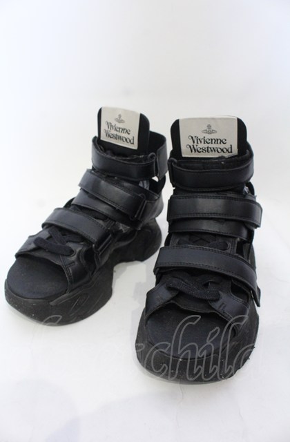 税込3980円以上購入で【送料無料】【USED】Vivienne Westwood / ROMPER SANDAL ロンパーサンダル ヴィヴィアンウエストウッド ビビアン37（24cm） ブラック 【中古】 O-25-06-15-062-to-YM-ZH