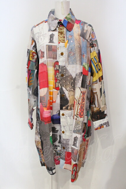 税込3980円以上購入で【送料無料】【USED】Vivienne Westwood / MOODBOARD オーバーサイズシャツ ヴィヴィアンウエストウッド ビビアンマルチ 00 【中古】 O-25-06-29-024-bl-YM-ZH