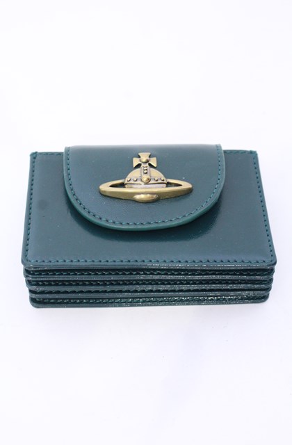 税込3980円以上購入で【送料無料】【USED】Vivienne Westwood / FLAP CARD HOLDERヴィヴィアンウエストウッド ビビアン グリーン 【中古】 O-25-08-03-081-gd-IG-ZH|closetchild
