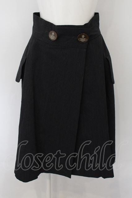 Vivienne Westwood ボタン前開きスカート 24AW new/Vivienne Westwood チェックウールミニスカート Skirt