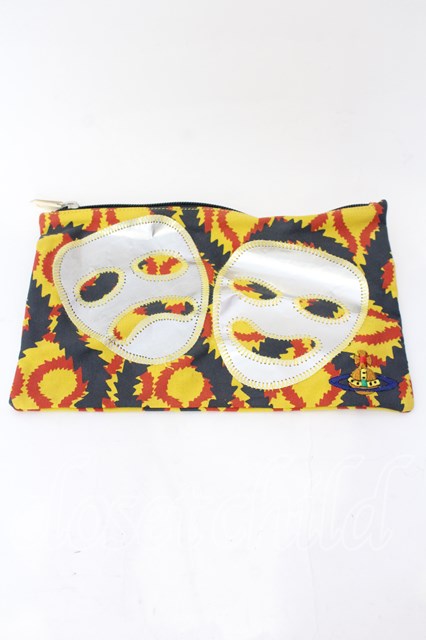 税込3980円以上購入で【送料無料】【USED】Vivienne Westwood / TWO FACE アフリカクラッチバッグヴィヴィアンウエストウッド ビビアン オレンジ 【中古】 O-25-12-14-104-ba-YM-ZH