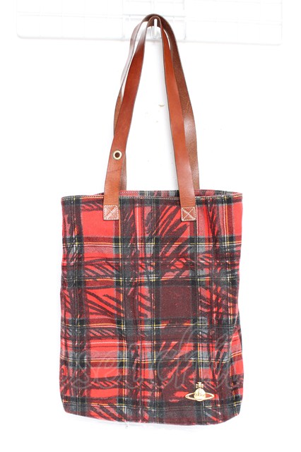 税込3980円以上購入で【送料無料】【USED】Vivienne Westwood / victoriaトートバッグ ヴィヴィアンウエストウッド ビビアン 赤 【中古】 Y-25-11-16-014-ba-SZ-ZY