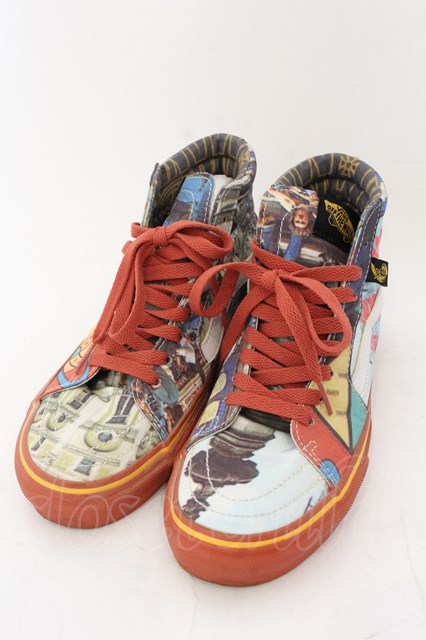税込3980円以上購入で【送料無料】【USED】Vivienne Westwood / × VANS SK8-HI PLATFORM ヴィヴィアンウエストウッド ビビアン36EUR JPN23cm マルチ 【中古】 O-24-12-15-074-sh-IG-ZH