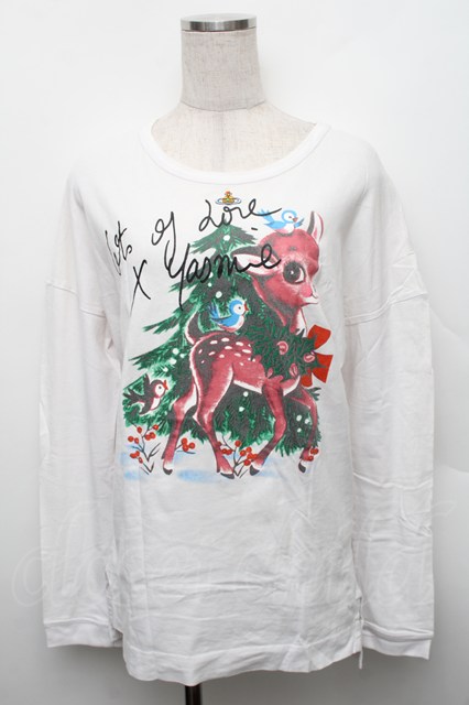税込3980円以上購入で【送料無料】【USED】Vivienne Westwood / バンビpt長袖カットソー ヴィヴィアンウエストウッド ビビアンS 白 【中古】 S-25-12-28-033-to-AS-ZH