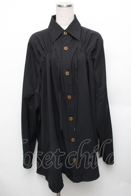税込3980円以上購入で【送料無料】【USED】Vivienne Westwood / RIFFLEシャツ ヴィヴィアンウエストウッド ビビアン 黒 【中古】 S-26-01-25-057-bl-AS-ZS