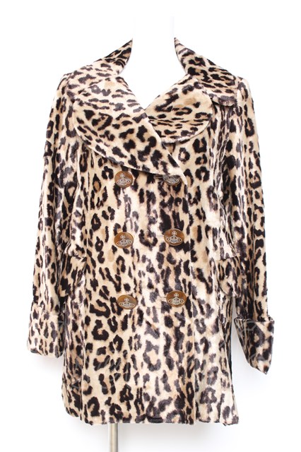 楽天市場】Vivienne Westwood RED RABEL Leopard Faux Fur Coat