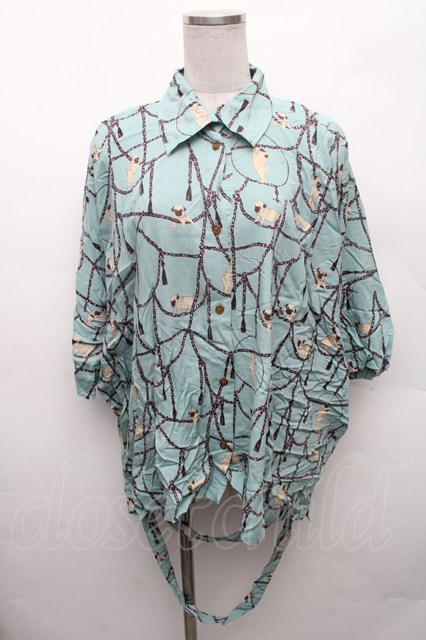 税込3980円以上買いもとめるで【貨物輸送無料】【USED】Vivienne Westwood / スウィンキングパグブラウスヴィヴィアンウエストウッド ビビアン2 緑であること 【中古】 S-26-02-25-037-to-AS-ZS