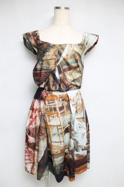 レディースファッション ワンピース 第1位獲得 税込3980円以上購入で 送料無料 Used 未使用品 サロン柄ワンピース Anglomaniavivienne 中古 ビビアン Westwoodヴィヴィアンウエストウッド Flypoint Co In