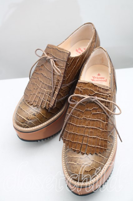 税込3980円以上購入で【送料無料】【USED】キルトウィングチップシューズ Vivienne Westwood ヴィヴィアンウエストウッド ビビアン【中古】 H-23-08-27-165-sh-OD-ZH
