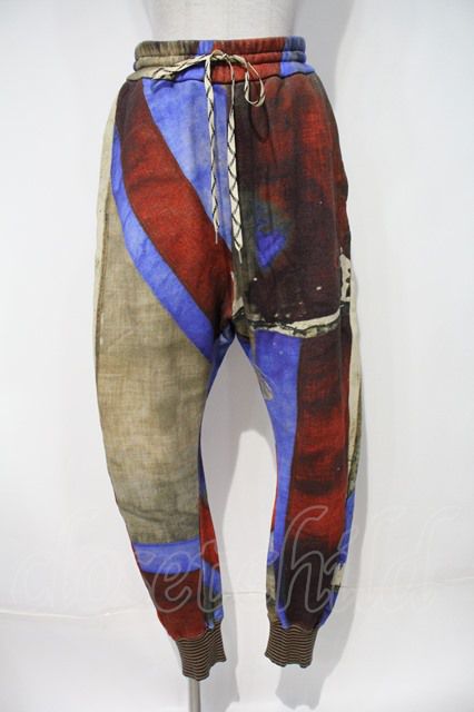 税込3980円以上購入で【送料無料】【USED】Vivienne Westwood / /ユニオンジャックスウェットパンツ ヴィヴィアンウエストウッド ビビアン ボルドーＸ青Ｘブラウン 【中古】 I-24-04-20-030-pa-HD-ZH