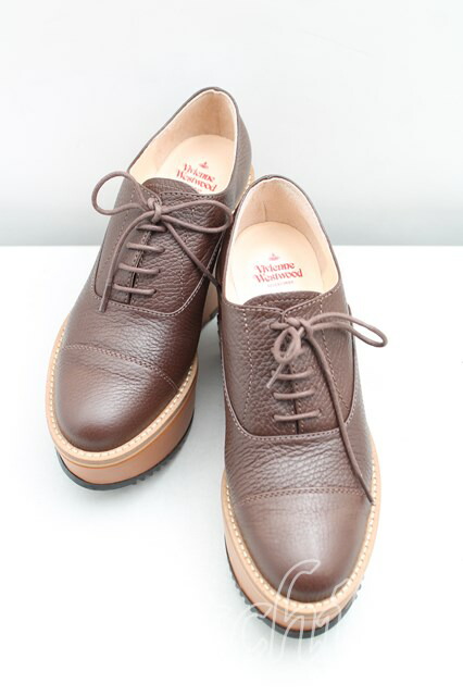 税込3980円以上購入で【送料無料】【USED】Vivienne Westwood / ウェッジソールシューズヴィヴィアンウエストウッド ビビアン37 茶 【中古】 H-24-10-20-054-sh-OD-ZH