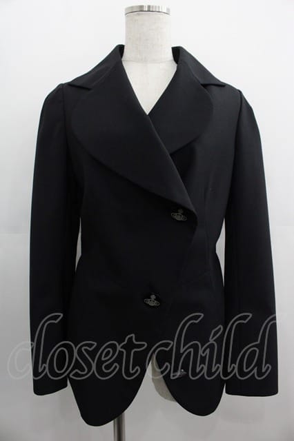 税込3980円以上購入で【送料無料】【USED】Vivienne Westwood / /スーツラブジャケット ヴィヴィアンウエストウッド ビビアン 黒 【中古】 I-25-04-30-010-jc-HD-ZI