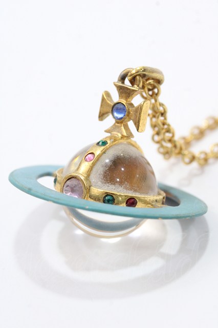 Vivienne Westwood ブルーサテライト ジャイアントオーブペンダント