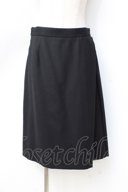 税込3980円以上購入で【送料無料】【USED】Vivienne Westwood / ウールミディスカート ヴィヴィアンウエストウッド ビビアン3 ブラック 【中古】 Y-25-09-17-078-sk-YM-ZY