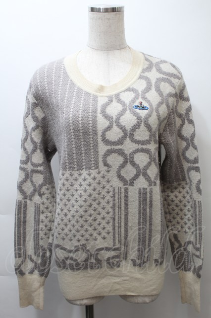 税込3980円以上購入で【送料無料】【USED】Vivienne Westwood MAN / スクイグルニットヴィヴィアンウエストウッド ビビアンM オフ 【中古】 S-25-10-29-032-to-YM-ZS｜closetchild