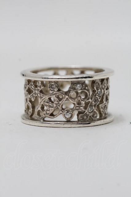 税込3980円以上購入で【送料無料】【USED】Vivienne Westwood / メメントモリリング ヴィヴィアンウエストウッド ビビアンM シルバー 【中古】 S-25-11-19-006-rg-AS-ZS