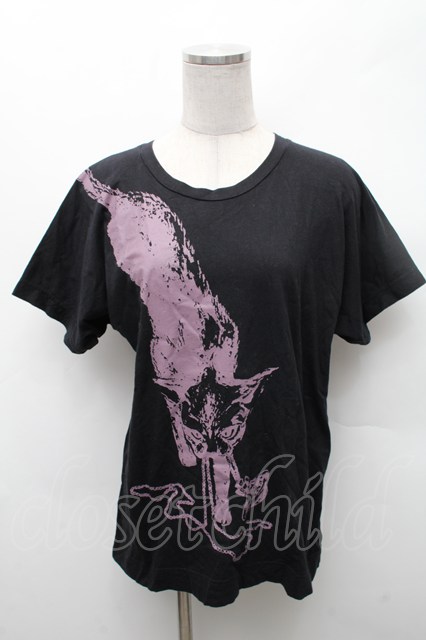 税込3980円以上購入で【送料無料】【USED】Vivienne Westwood / キャットオーブプリントTシャツ ヴィヴィアンウエストウッド ビビアン2 黒 【中古】 S-26-03-08-028-to-HR-ZS