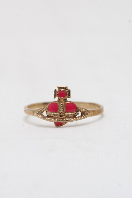 税込3980円以上購入で【送料無料】【USED】Vivienne Westwood / ナノディアマンテハートリング ヴィヴィアンウエストウッド ビビアンS ゴールドｘピンク 【中古】 S-26-03-15-005-rg-AS-ZS