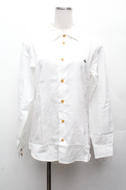 税込3980円以上買いもとめるで【貨物輸送無料】【USED】Vivienne Westwood MAN / ジャガードブラウスヴィヴィアンウエストウッド ビビアン44 白 【中古】 S-26-03-15-036-to-AS-ZS