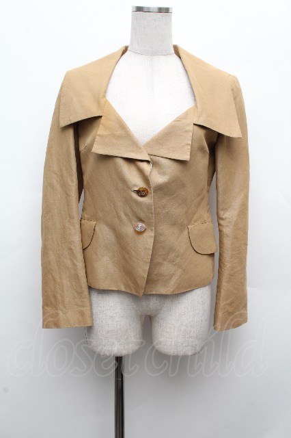 税込3980円以上購入で【送料無料】【USED】Vivienne Westwood / 開襟ジャケット ヴィヴィアンウエストウッド ビビアン2 キナリ 【中古】 S-26-03-15-041-jc-AS-ZS