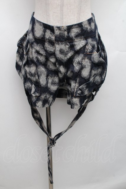 税込3980円以上購入で【送料無料】【USED】Vivienne Westwood / レオパードショートパンツ ヴィヴィアンウエストウッド ビビアン2 ブルー 【中古】 S-26-03-15-047-pa-HR-ZS