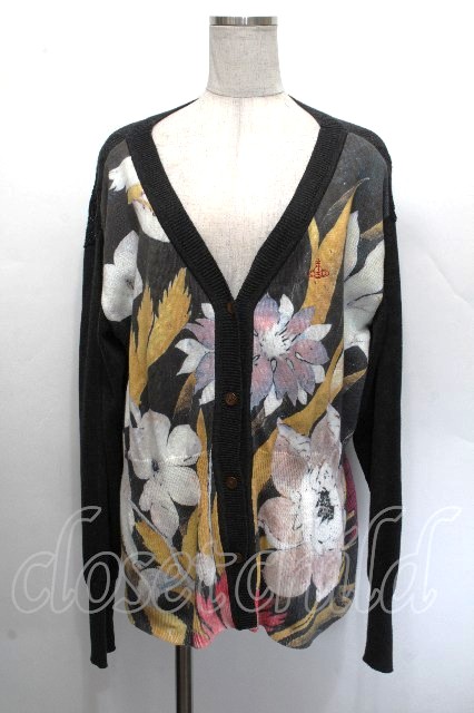 税込3980円以上購入で【送料無料】【USED】Vivienne Westwood / カーピフラワーカーディガン ヴィヴィアンウエストウッド ビビアン00 グレー 【中古】 S-26-03-22-018-to-AS-ZH